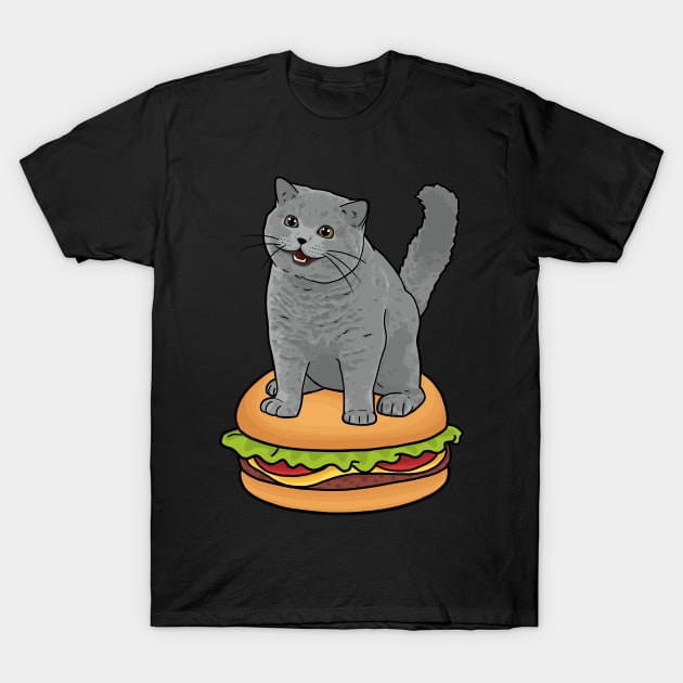 I CAN HAS CHEEZBURGER chubby meme cat T-Shirt by sivelobanova